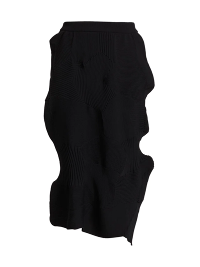 Shop Issey Miyake Women's Kone Kone Woven Pleated Skirt In Black