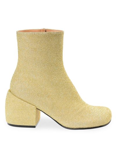 Shop Dries Van Noten Women's Metallic Ankle Boots In Gold
