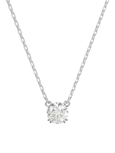 Shop Swarovski Women's Constella Rhodium-plated & Crystal Pendant Necklace