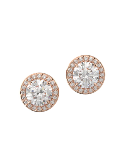 Shop Swarovski Women's Constella Rose Goldtone & Crystal Halo Stud Earrings