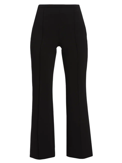 Shop Proenza Schouler White Label Women's Bi-stretch Crepe Flared Pants In Black