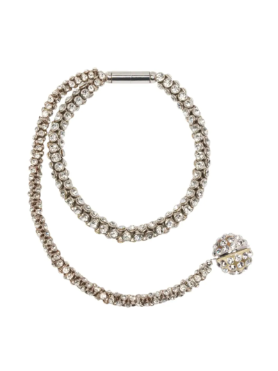 Shop Dries Van Noten Women's Gala Embellished Choker Necklace In Silver
