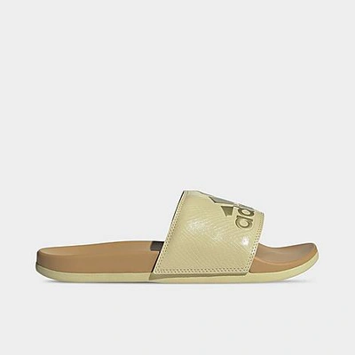 Shop Adidas Originals Adidas Women's Adilette Comfort Slide Sandals In Sandy Beige/sandy Beige Met/golden Beige