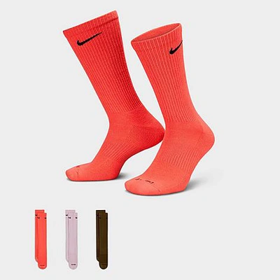 Shop Nike Everyday Plus Cushioned Training Crew Socks (3-pack) In Multi