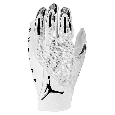 Shop Nike Jordan Knit Football Gloves In White/white/black
