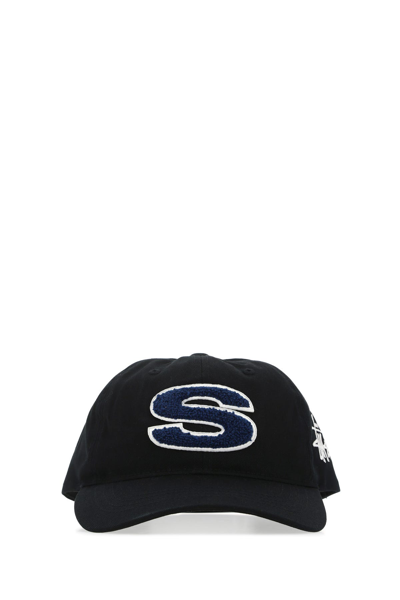 Stussy Logo Embroidered Cap In Black | ModeSens