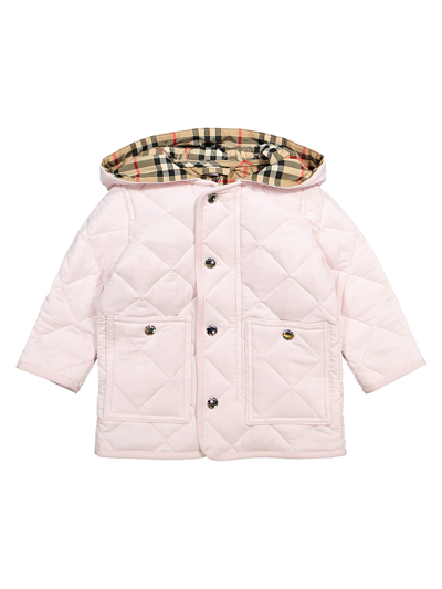 Shop Burberry Kids Jacket For Girls In Pink