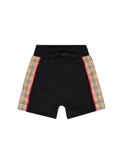 Shop Burberry Kids Black Shorts For Boys