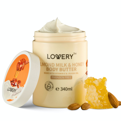 Shop Lovery Almond Milk And Honey Whipped Body Butter In Brown