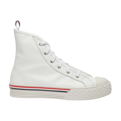 Shop Thom Browne High Top Sneakers In White