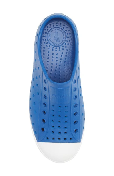 Native Shoes Jefferson Water Friendly Slip-on Vegan Sneaker In Victoria Blue/ Shell White