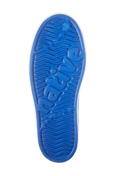 Native Shoes Jefferson Water Friendly Slip-on Vegan Sneaker In Victoria Blue/ Shell White