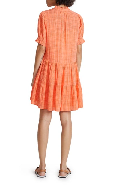 Shop Apiece Apart Las Alturas Cotton Blend Minidress In Nasturtium