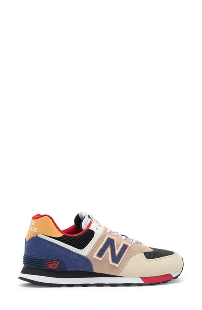 Shop New Balance 574 Classic Sneaker In Tan/ Blue