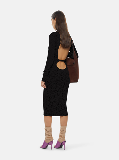 Shop Attico ''isabel'' Black Midi Dress
