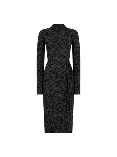 Shop Attico ''isabel'' Black Midi Dress