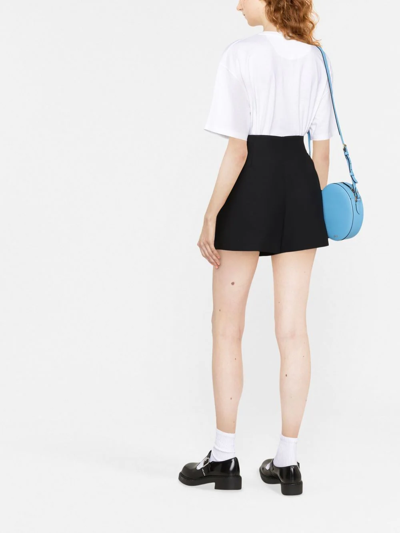 Valentino Sequin-embellished Embroidered Cotton-jersey T-shirt In White