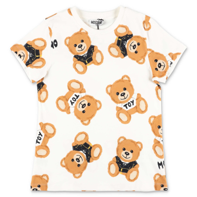 Shop Moschino T-shirt Bianca Teddy Bear In Jersey Di Cotone In Bianco