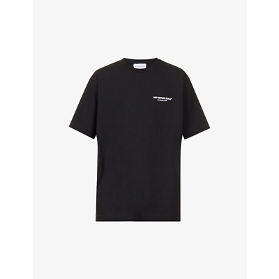 Shop Mki Miyuki Zoku Design Studio Brand-print Organic-cotton Jersey T-shirt In Black