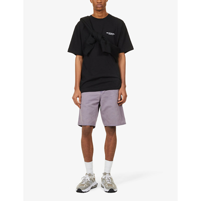 Mki Miyuki Zoku Design Studio Brand-print Organic-cotton Jersey T-shirt In Black