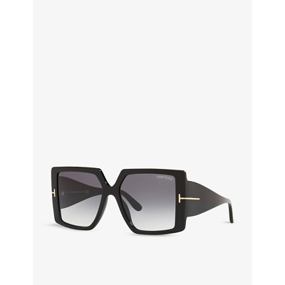 Shop Tom Ford Women's Black Ft0790 Quinn Square-frame Acetate Sunglasses