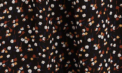 Shop Madewell V-neck Long Sleeve Smocked Minidress In True Black