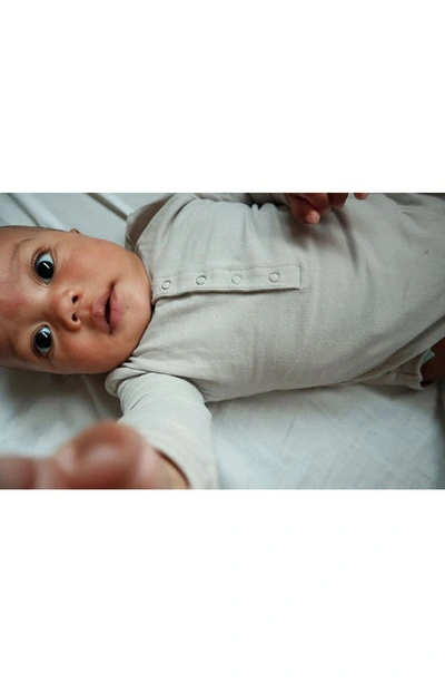 Pehr Essential Long Sleeve Organic Cotton Bodysuit In Blue3