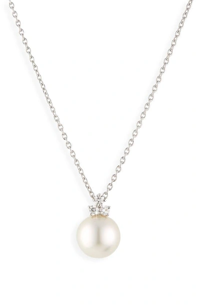 Shop Mikimoto Classic White South Sea Cultured Pearl Pendant Necklace In 18kw
