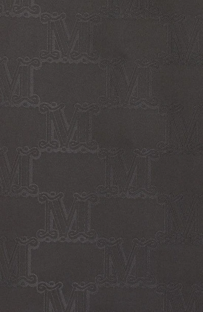 Shop Max Mara Aeroso Monogram Jacquard Hooded Cape In 003 Black