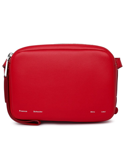 Shop Proenza Schouler White Label Logo Printed Crossbody Bag In Red