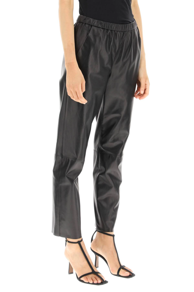 Shop Drome Nappa Casual Pants In Black