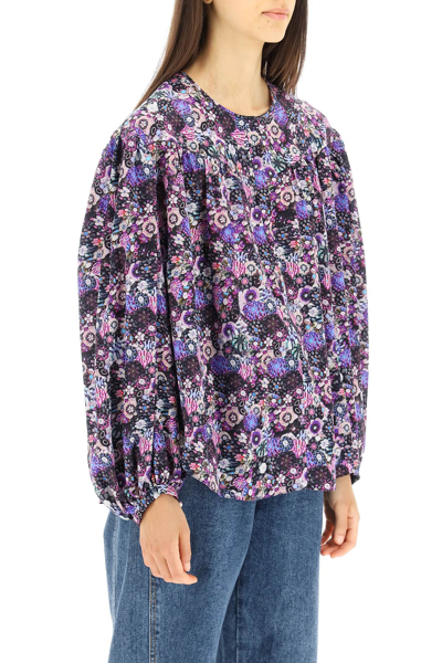 Shop Isabel Marant Brunille Blouse In Pink,purple