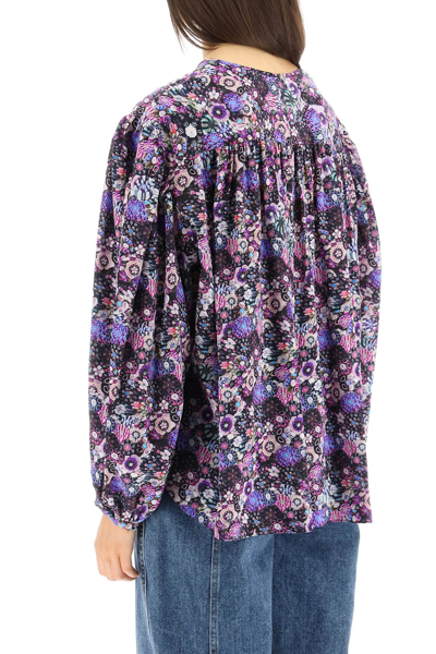 Shop Isabel Marant Brunille Blouse In Pink,purple