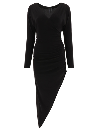 Shop Norma Kamali "dolman" Dress In Black