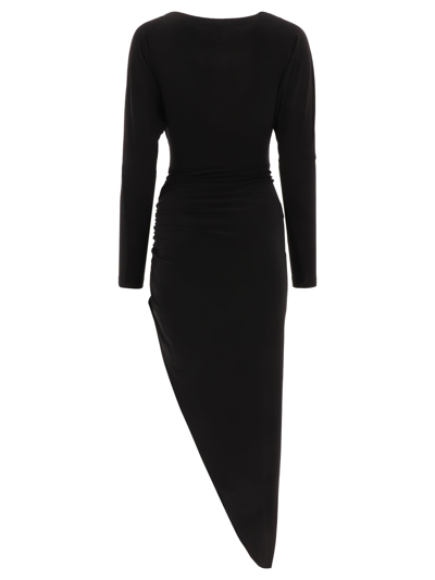 Shop Norma Kamali "dolman" Dress In Black