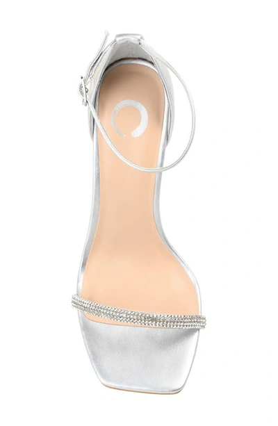 Journee Collection Zoya Tru Comfort Foam Heeled Sandal In Silver