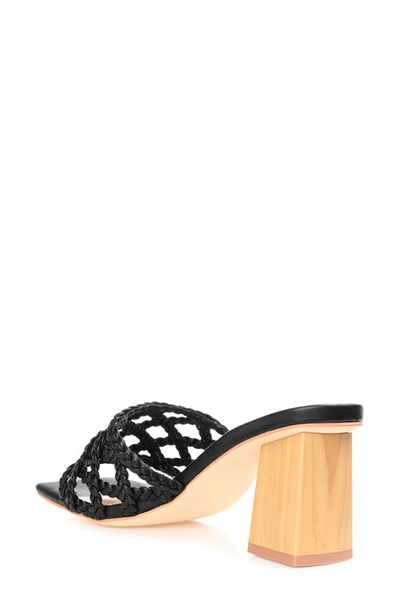 Journee Collection Evvie Braided Sandal In Black
