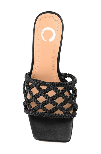Journee Collection Evvie Braided Sandal In Black