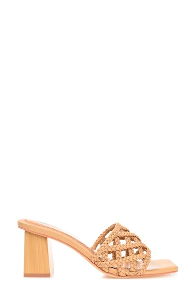 Journee Collection Evvie Braided Sandal In Tan