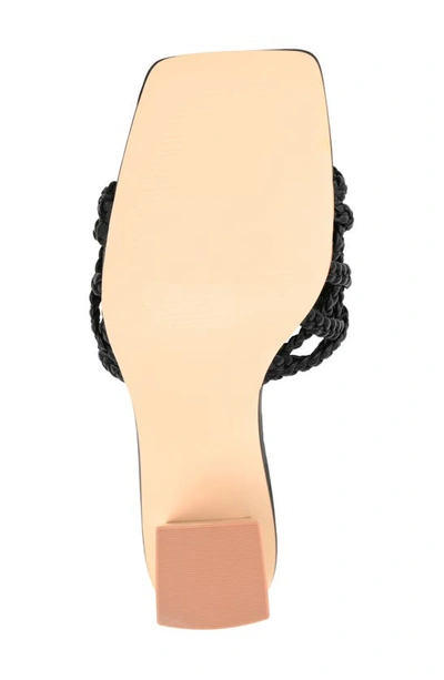 Journee Collection Evvie Braided Sandal In Black