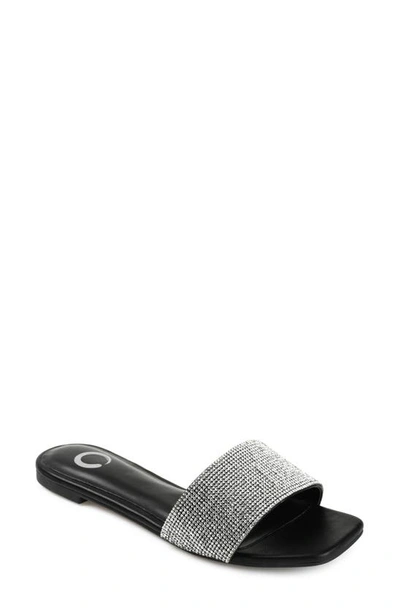 Journee Collection Grayce Square-toe Slide In Black