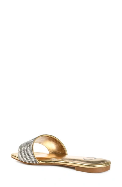 Journee Collection Grayce Square-toe Slide In Gold