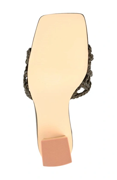 Journee Collection Evvie Braided Sandal In Olive