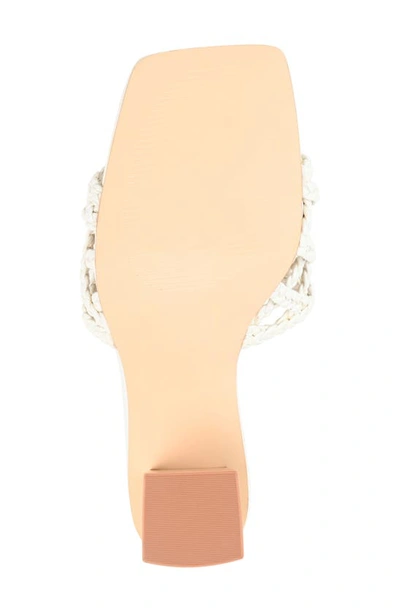 Journee Collection Evvie Braided Sandal In White