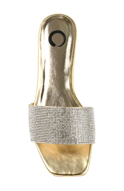 Journee Collection Grayce Square-toe Slide In Gold