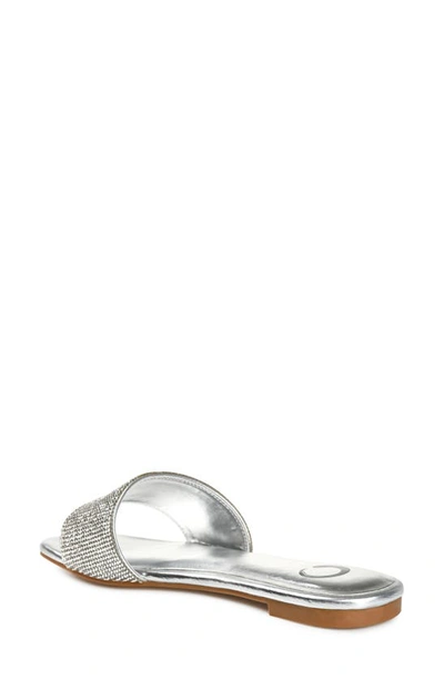 Journee Collection Grayce Square-toe Slide In Silver