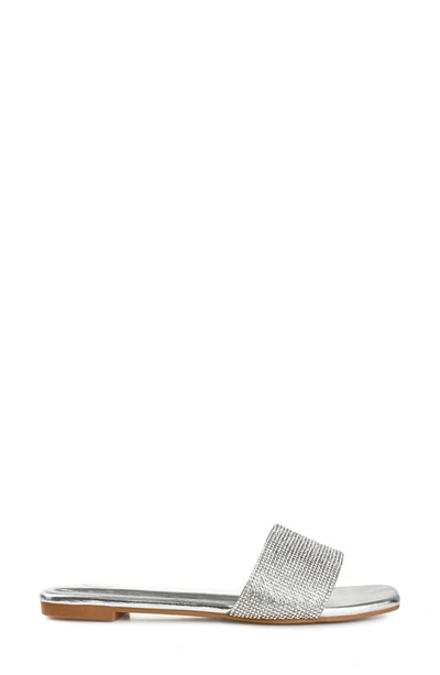 Journee Collection Grayce Square-toe Slide In Silver