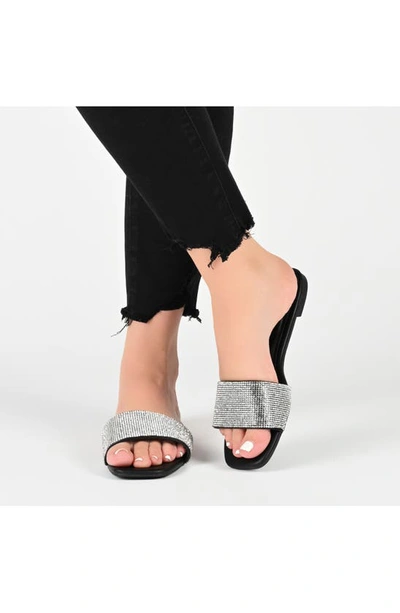 Journee Collection Grayce Square-toe Slide In Black