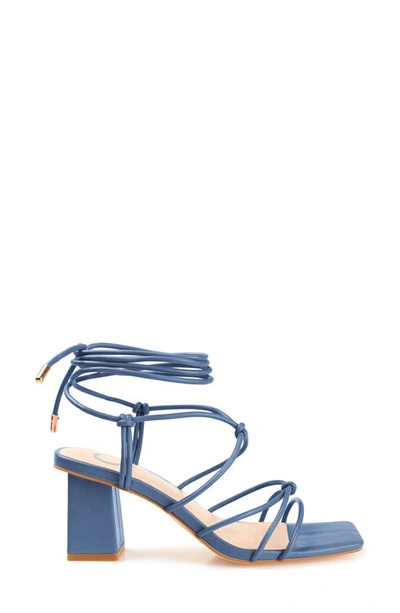 Journee Collection Harpr Tru Comfort Foam Heeled Sandal In Blue