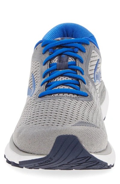 Shop Brooks Adrenaline Gts 20 Running Shoe In Grey/ Blue/ Navy